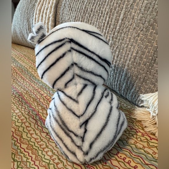 Ty Beanie Bellies "Tatters" Striped Plush with Bright Green Eyes - Picture 2 of 7